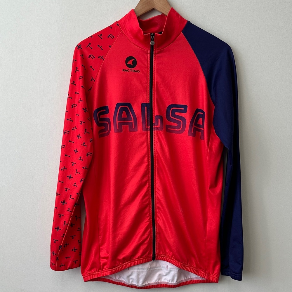 Pactimo Red and Navy Salsa Cycling Jacket